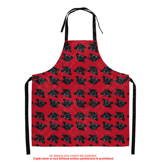 Apron all-over Panther Pounce print