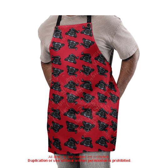 Apron all-over Panther Pounce print