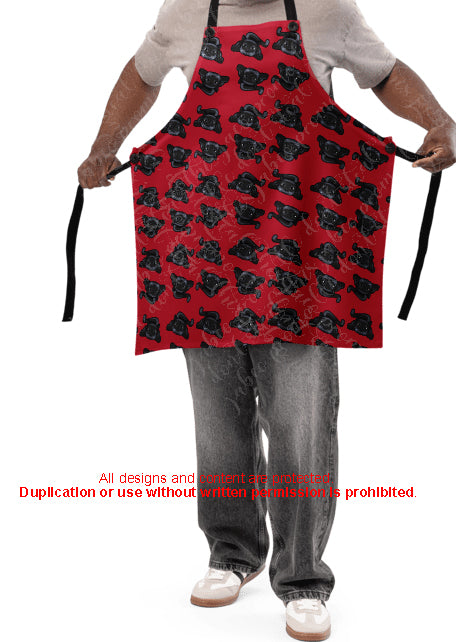 Apron all-over Panther Pounce print