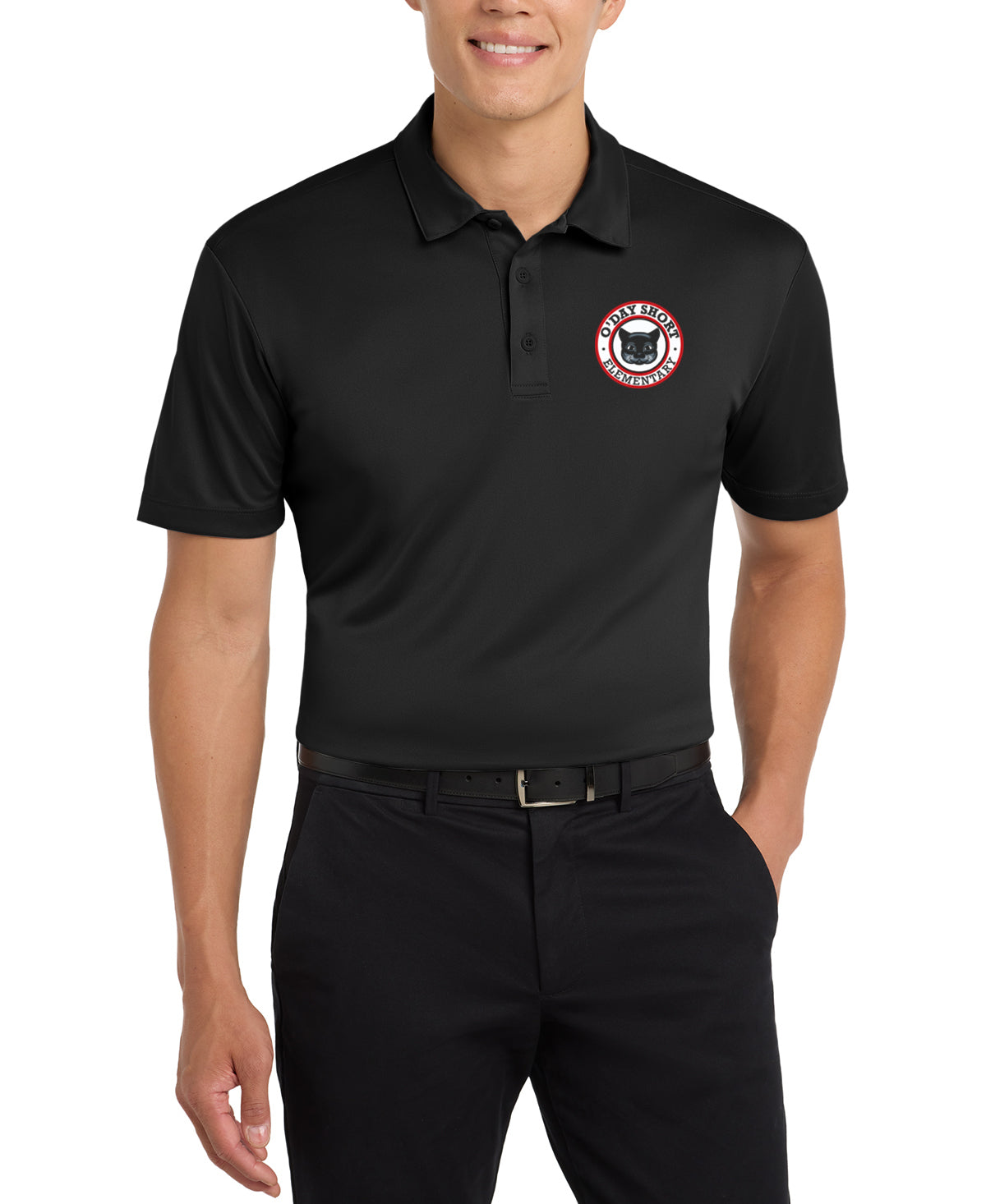 Black Polo with Logo (Youth/Adult)