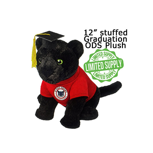 12" Graduation Panther Plushie