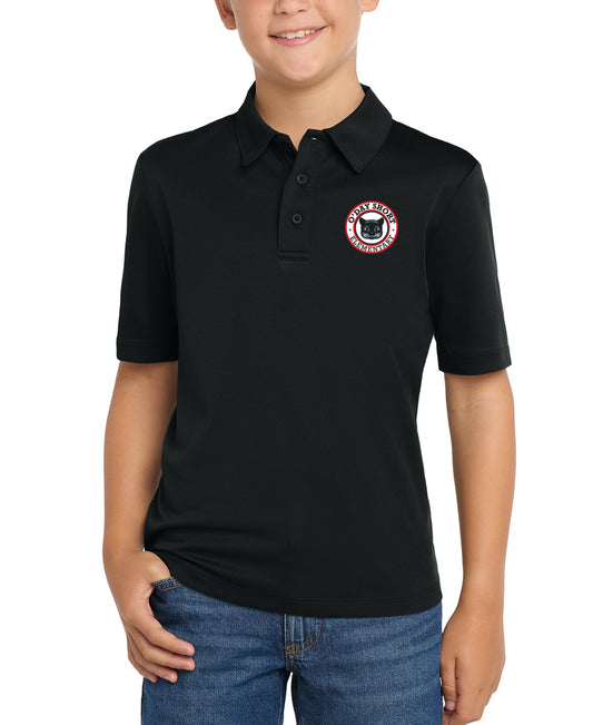 Black Polo with Logo (Youth/Adult)